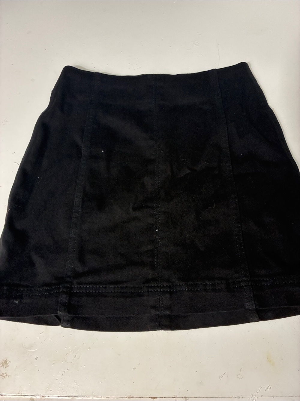 Wild Fable Sz 00 Black Zip Up Back Structured Skirt
